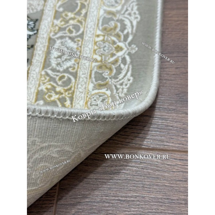 Ковер Медальон Для Гостиной Дизайн 30580 Серый